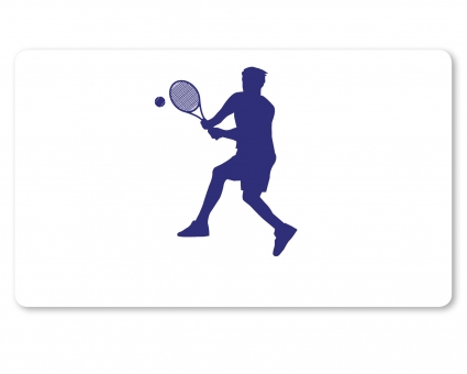 Tennis Spieler Brettchen dunkelblau