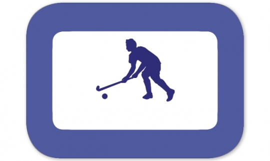 Hockey Spieler Brotdose groß dunkelblau