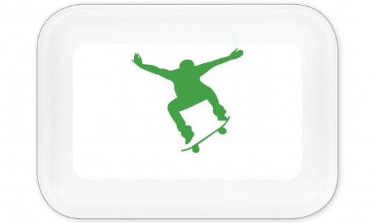 Skateboard Brotdose groß grün