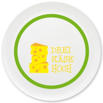 3 Käse Hoch Grill-/ Pizzateller hellgrün