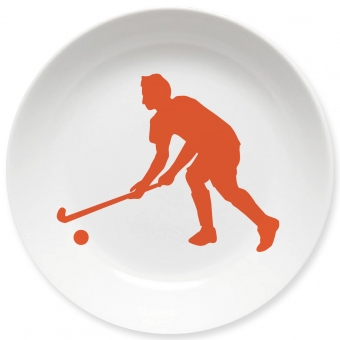Hockey Spieler Kleiner Teller (orange) 