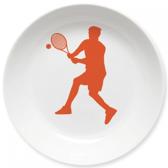 Tennis Spieler Kleiner Teller (orange) 