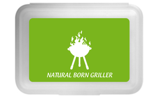 Natural Born Griller Flache Brotdose hellgrün